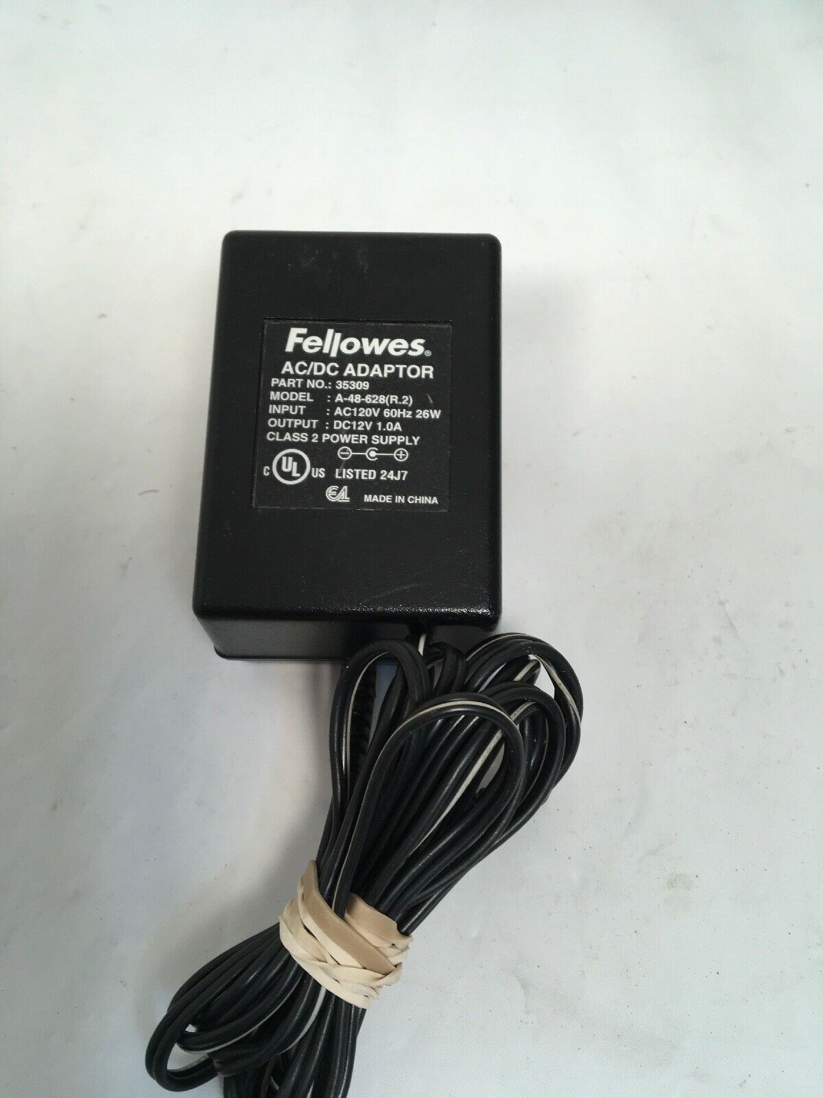 New 12VDC 1A FELLOWES Paper Cutter AC/DC adapter 35309 Power Supply A-48-628(R.2) - Click Image to Close